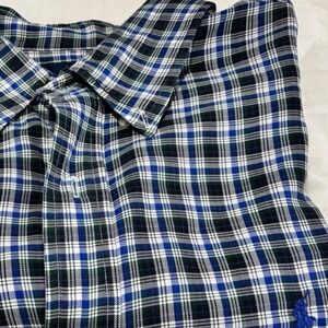 Ralph Lauren Blake Mens XL Plaid Button Down Long Sleeve Shirt Career Logo